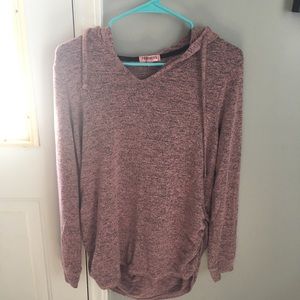 Pink/Grey Maternity Hoodie